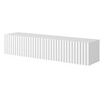 Selsey Telire - Armario RTV, Blanco con Frente de lamelas, 140 cm