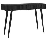 Selsey Tocador de Maquillaje, 113 cm, Estriado, Empuje para Abrir, Cierre Suave, Patas Negras, ovarlo