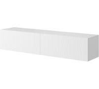 Selsey VELDIO-TV Lowboard 140 cm, Blanco, 140 x 30 x 31,6