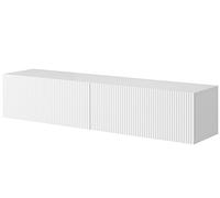 Selsey VELDIO-TV Lowboard 140 cm, Blanco, 140 x 30 x 31,6