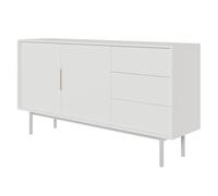 Selsey Viviaro - Cómoda con 2 Puertas y 3 cajones, Cierre Suave, 154 cm, Color Blanco