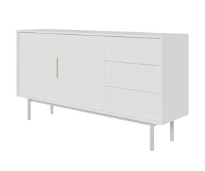 Selsey Viviaro - Cómoda con 2 Puertas y 3 cajones, Cierre Suave, 154 cm, Color Blanco