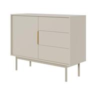 Selsey Viviaro - Cómoda con 3 cajones (Cierre Suave, 104 cm), Color Gris y Beige