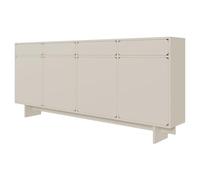 Selsey Wuwu - Cajonera con 4 Puertas y 4 cajones, 200 cm, Color Gris y Beige