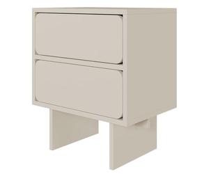 Selsey Wuwu - Mesita de Noche con 2 cajones (Apertura de Bolas), Color Gris y Beige