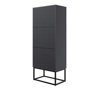 Selsey Zapatero 50 cm Armario Zapatero 3 Niveles para 12 Pares De Zapatos Mueble Recibidor Estantería Vertical Negro con Patas Negras Veldio