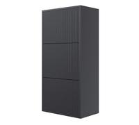 Selsey Zapatero 50 cm Armario Zapatero 3 Niveles para 12 Pares De Zapatos Mueble Recibidor Estantería Colgante Negro Veldio
