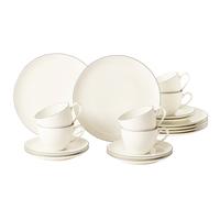 Seltmann Weiden Savona Grey Line Juego de Café 18 Piezas Gris Blanco Redondo