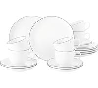 Seltmann Weiden Lido Black Line Juego de Café Redondo 18-tlg