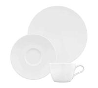 Seltmann Weiden servicio de café 18 piezas | Set para 6 personas | Serie Life blanco | servicio incluye cada 6 plato de desayuno, taza de café, platillo de café