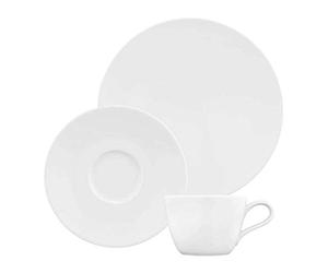 Seltmann Weiden servicio de café 18 piezas | Set para 6 personas | Serie Life blanco | servicio incluye cada 6 plato de desayuno, taza de café, platillo de café
