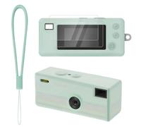 Seltureone - Carcasa de silicona para Kodak CHARMERA con 2 lentes templadas y Lanyard, funda protectora de accesorios a prueba de golpes y arañazos, verde, Funda