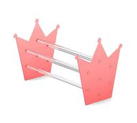 seluluory Corona rosa diadema soporte de exhibición estante de almacenamiento acrílico diadema soporte joyas soporte de exhibición mujeres tocado organizador corona rosa diadema soporte soporte para