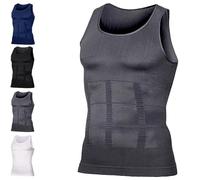Selure Shaping Tank - Camiseta de compresión elástica para hombre, adelgazante, transpirable, para entrenamiento, gris, M