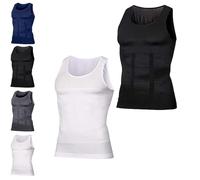 Selure Shaping Tank - Camiseta de compresión elástica para hombre, adelgazante, transpirable, para entrenamiento, 2 piezas-h, S