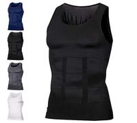 Selure Shaping Tank - Camiseta de compresión elástica para hombre, adelgazante, transpirable, para entrenamiento, Negro, M