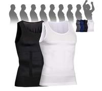 Selure Shaping Tank Men,Selure Compression Shirt,Compression Shaping Tank 2.0 Top Mens Big and Tall(Black+Gray,Small)