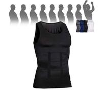 Selure Shaping Tank Men,Selure Compression Shirt,Compression Shaping Tank 2.0 Top Mens Big and Tall(Black,Small)