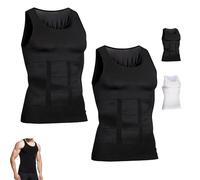SelureWear - Selure Shaping Tank 2.0 Men, Selure Shaping Tank Men, for Mens Build Body (2pc-Black,XXL)
