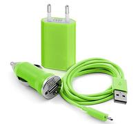 Seluxion - Cargador 3en1 Sector USB Data verde para Samsung GalaxyS4 Active color verde