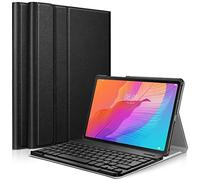 Seluxion - Funda de protección universal con teclado francés AZERTY integrado por Bluetooth, para tableta táctil de 10/10,1 pulgadas [Samsung, Apple, Asus, Amazon, Acer, Logicom, Polaroid y otros] Negro Samsung Galaxy Tab A 10,1" T580/T585