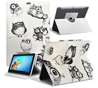 Seluxion MV07 - Funda tipo libro universal para Archos 101c Helium de 10 pulgadas, diseño de flores