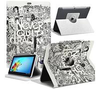 Seluxion MV10 - Funda tipo libro universal para Archos 101c Helium de 10 pulgadas, diseño de flores