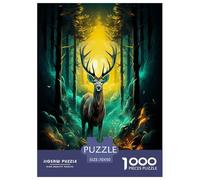 Selva Alce Puzzles Imposible,desafío para Adultos Entretenimiento Creativo 1000 Piezas Obra De Arte De Juego De para Adultos Y Niños 70x50cm/1000pcs