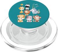 Selva Animal Wildlife Safari Theme Cute Baby Animals Forest PopSockets PopGrip para MagSafe