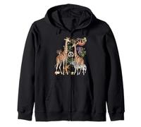 Selva Animal Wildlife Safari Zoo Tema Animales Salvajes Bosque Sudadera con Capucha