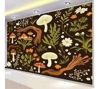 Selva Árboles Setas Fotomurales no Tejido Verde, 200 x 140 cm Papel Pintado Decoración de Pared moderna, Murales póster efecto 3D, Decorativos Murales para Dormitorio Salón TV Pared