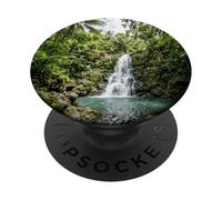 Selva Cascada Bosque Tropical Paisaje Escénico Gráfico PopSockets PopGrip Adhesivo