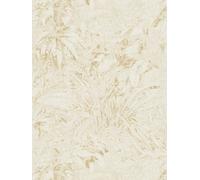 Selva Papel Pintado En Suaves Colores Con Hoja Patrón - Beige, Blanco, Oro