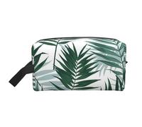 Selva Tropical, Patrón Sin Costuras con Hojas De Palma, Bolsa de Maquillaje Bolsa de cosméticos Bolsa de artículos de tocador de Viaje portátil Organizador de Bolsa de Maquillaje