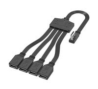 SELVFZ Adaptador de corriente USB 2.0 de 4 puertos macho a 4 hembras, convertidor USB 2.0 macho a 4 USB hembra divisor para teléfono USB divisor de alimentación
