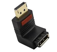 SELVFZ Adaptador de extensión para DisplayPort 90° macho a hembra, conector portátil 60 Hz arriba/abajo/izquierda/derecha, ángulo 1 unidad