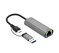 SELVFZ Adaptador USB tipo C a RJ45 de 1000 Mbps externo Gigabit Ethernet USB 3.0 a RJ45, conector de conversión con cable de 15 cm, adaptador de red Gigabit