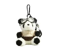 SELVFZ Adorable llavero con colgante de oso volador para bolsas y llaves, llavero de panda, decoración de animales