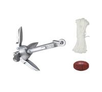 SELVFZ Anclajes plegables para kayak, barcos, anclajes plegables de 0,7/1,5 kg, anclajes plegables con anclajes de 65.6 pies, cuerda de remolque, anclajes plegables