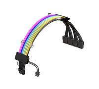 SELVFZ Cable PCIE GPU de 16 pines, adaptador de 16 AWG, 600 W, potencia de alta corriente, accesorios síncronos ARGB