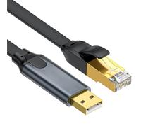 SELVFZ Cable USB de consola USB a RJ45, adaptador de red Ethernet, convertidor USB RJ45 8P8C para portátiles, router, interruptores, consola