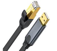 SELVFZ Cable USB de consola USB a RJ45, adaptador de red Ethernet, convertidor USB RJ45 8P8C para portátiles, router, interruptores, consola