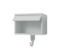 SELVFZ Caja de almacenamiento para llaves de cochera que imita un refugio funcional para automóvil con puerta de apertura para la organización de la entrada del hogar, caja decorativa a rayas para