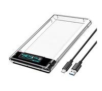 SELVFZ Carcasa transparente USB 3.0 a disco duro para disco duro SSD de 2.5 pulgadas, tecnología UASP