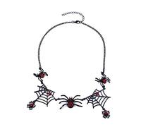 SELVFZ Collar con colgante de red antigua, collar de Halloween, joyería de Halloween, joyería para parejas, collar de vampiro para niños, joyería para niñas y mujeres