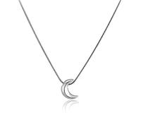 SELVFZ Collar de joyería con colgante de luna, gargantilla larga, cadena para el cuello, cadena de clavícula de moda, cadena de collar de tendencia
