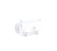 SELVFZ Dispensador de hisopos de algodón acrílico, dispensador de almacenamiento de encimera para estuches de cosméticos, soporte de clip de papel facial compuesto, clip de escritorio, cajón de