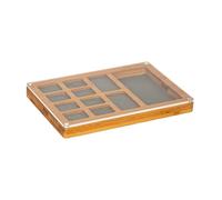 SELVFZ Eficiente tablero de almacenamiento de accesorios para manualidades, solución de almacenamiento de cuentas con múltiples secciones y base de felpa para manualidades, alfombrilla acolchada de