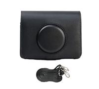 SELVFZ Funda para cámara EVO PU bolsa ligera y bolsa de hombro para cámara con correa ajustable de cuero, Black