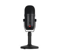 SELVFZ Micrófono de voz en forma de corazón con micrófono de condensador de control de silencio y volumen con puertos USB a tipo C, micrófono para juegos